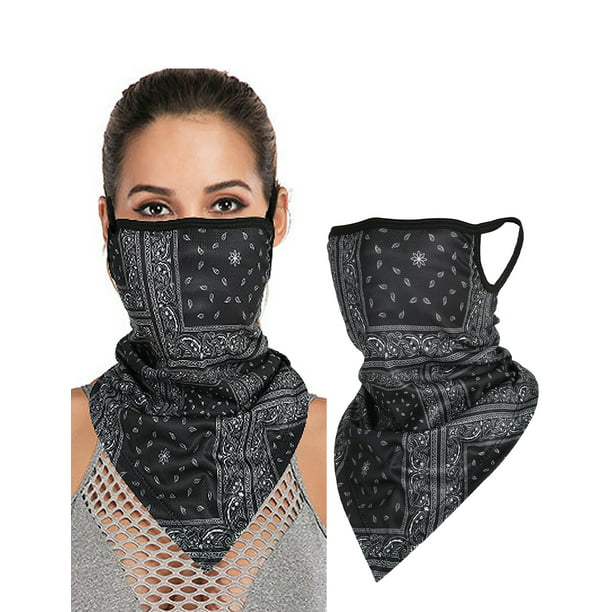 2 Pcs Balaclavas Scarf Bandanas with 10 Pcs Safety Carbon Filters Multi-Purpose Face Cover for Men Women 